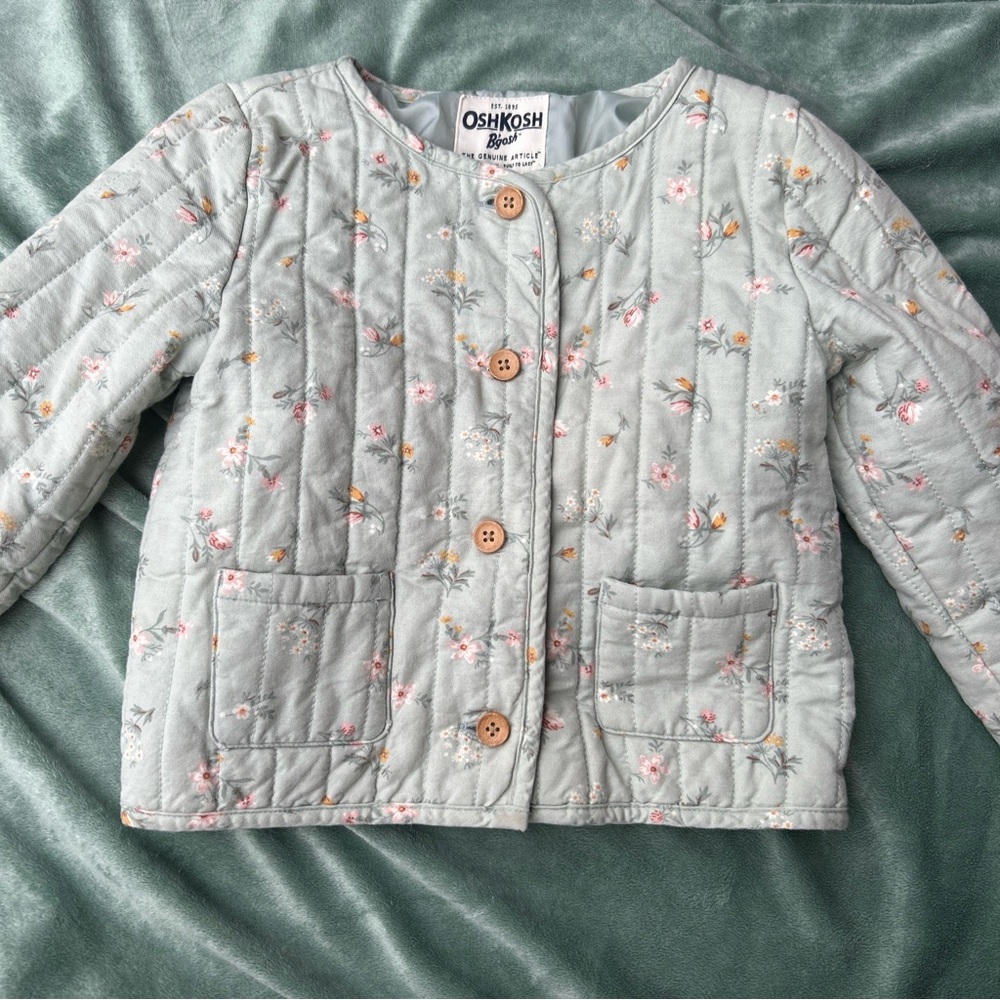 OshKosh B'gosh Floral Kids Jacket - Green
